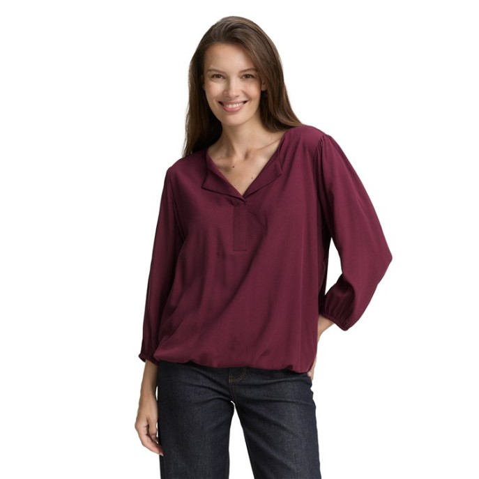 Tom Tailor blouse 1047574 uni Bordeaux